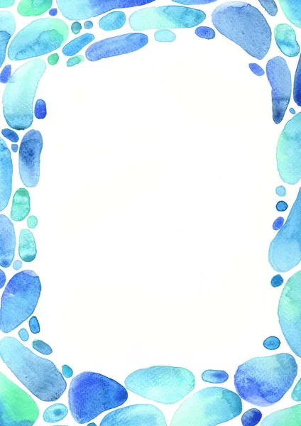 Surface Water Watercolor Hand Painting Background — Stock Photo, Image