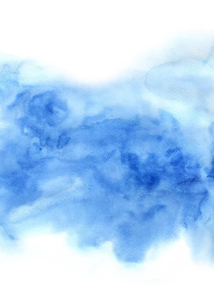 Streszczenie Niebieski Akwarela Ręka Malowanie Ramki Papierze — Zdjęcie stockowe