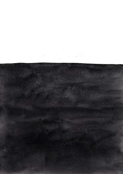 Pincel Negro Abstracto Trazo Acuarela Mano Pintura Marco Fondo — Foto de Stock