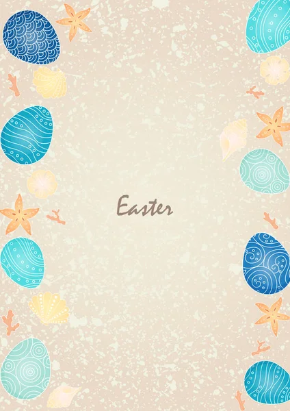 Paskalya Yumurtası Paskalya Festivalinde Süsleme Için Soyut Kumsal Arka Planında — Stok Vektör