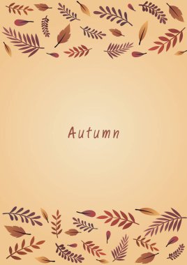 Eğreltiotu, sonbahar sezonu etkinliklerinde dekorasyon için vintage tarzında çerçeve vektörünü bırakır.