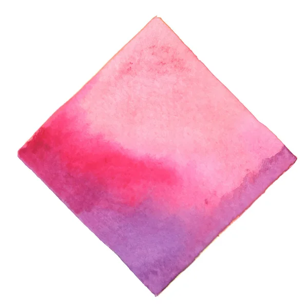 Αφηρημένη Ροζ Και Μοβ Τετράγωνο Ακουαρέλα Χέρι Ζωγραφική Πανό Για — Διανυσματικό Αρχείο