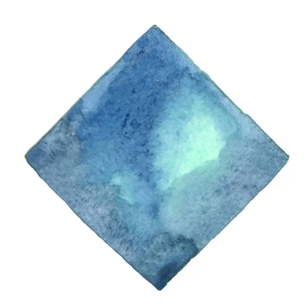 Bannière Abstraite Peinture Main Aquarelle Carrée Grise Bleu Foncé Pour — Image vectorielle