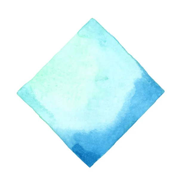 Abstraktní Modrá Akvarel Čtvercový Tvar Banner Pozadí — Stockový vektor