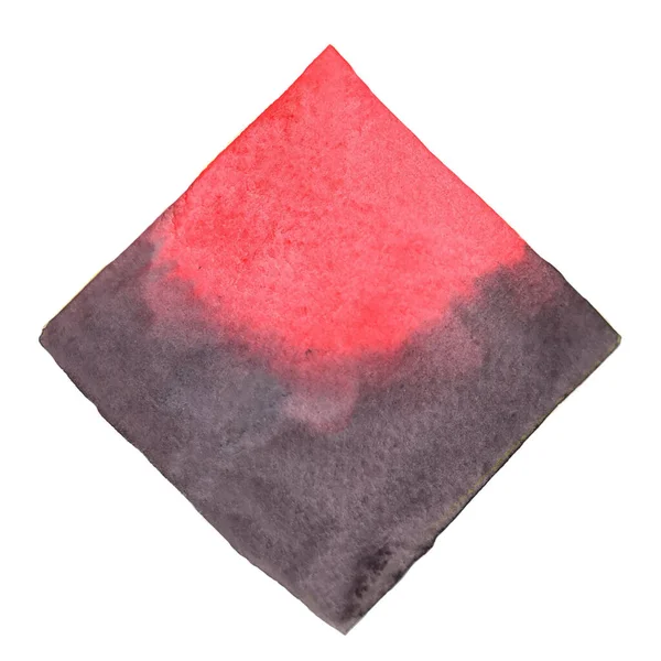 Abstracto Rojo Gris Cuadrado Acuarela Pintura Mano Banner Para Decoración — Archivo Imágenes Vectoriales
