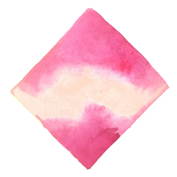 Abstracto Rosa Cuadrado Acuarela Mano Pintura Banner Para Decoración — Vector de stock