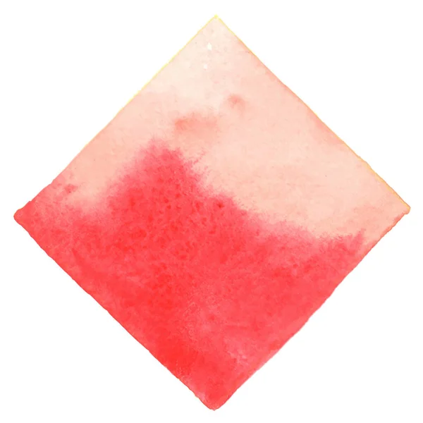 Bannière Abstraite Peinture Main Aquarelle Carrée Rose Rouge Pour Décoration — Image vectorielle