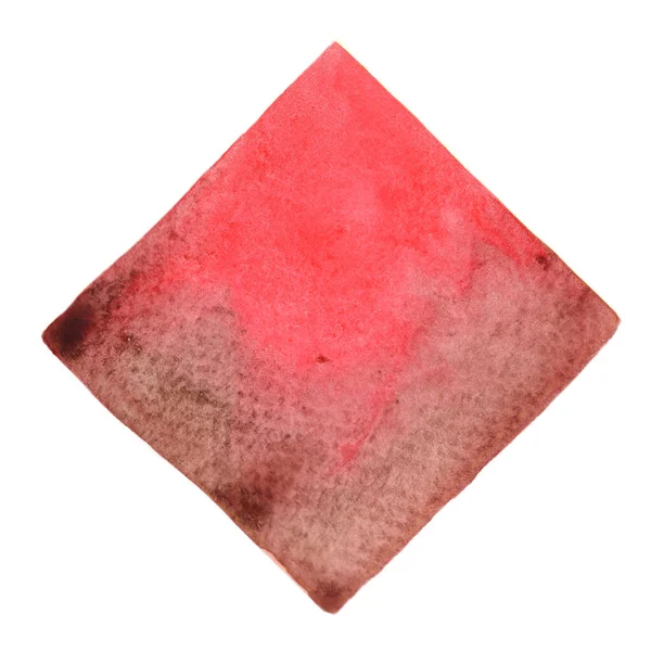 Červená Hnědá Kapradina Obdélníkovém Rámu Akvarel Ruční Malba Dekorace Podzimní — Stock fotografie