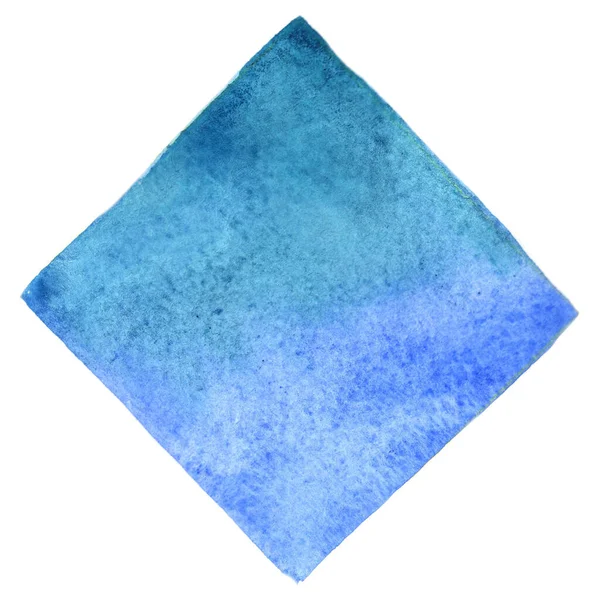 Abstraktní Obloha Modrá Aqua Modrý Čtverec Akvarel Ruční Malba Banner — Stock fotografie
