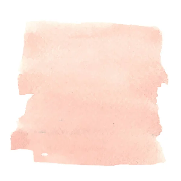 Bannière Abstraite Peinture Main Aquarelle Zone Coup Pinceau Rose Doux — Image vectorielle