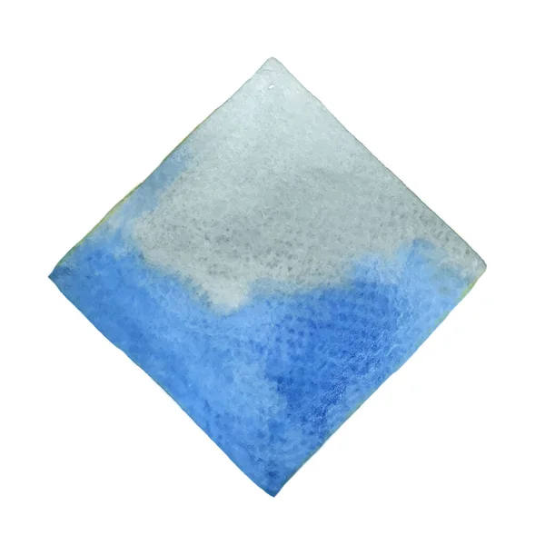 Abstract Blauw Grijs Vierkant Aquarelverf Banner Voor Decoratie — Stockvector