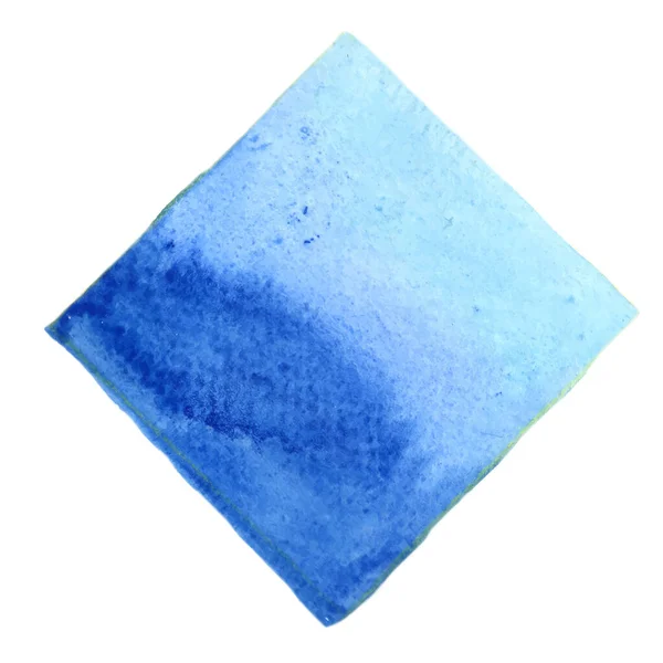 Soyut Mavi Suluboya Kare Şekilli Pankart Arkaplanı — Stok Vektör