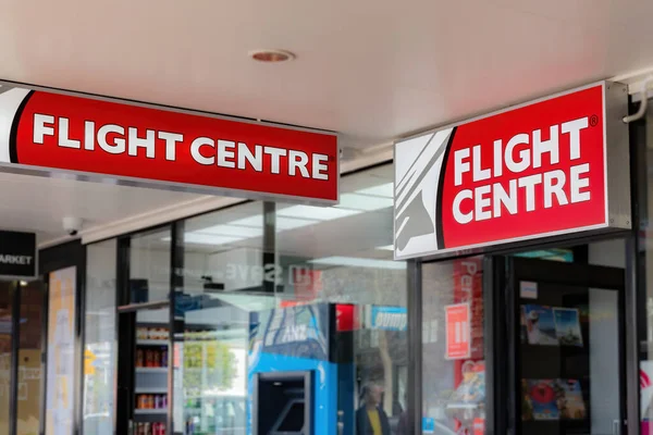 오클랜드 뉴질랜드 2019 View Flight Centre Ticket Travel Agency Sign — 스톡 사진
