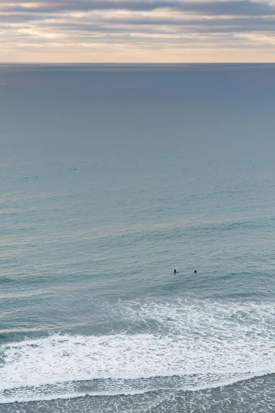 Vista Costa Marítima Tasman Com Ondas Surf Longas — Fotografia de Stock