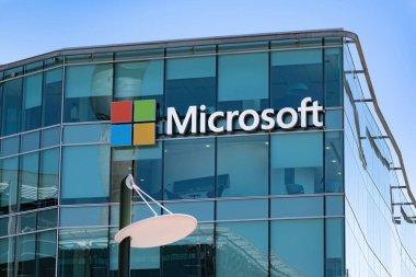 Auckland / Yeni Zelanda - 7 Kasım 2019: Microsoft ofis binasının görüntüsü