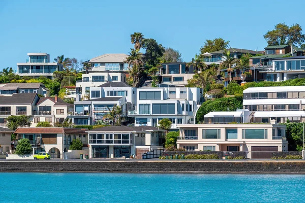 Auckland Neuseeland November 2019 Blick Auf Häuser Wasser Bucklands Beach — Stockfoto