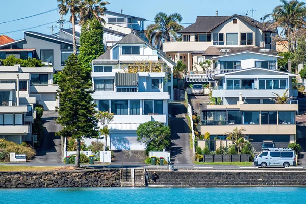 Auckland Neuseeland November 2019 Blick Auf Häuser Wasser Bucklands Beach — Stockfoto