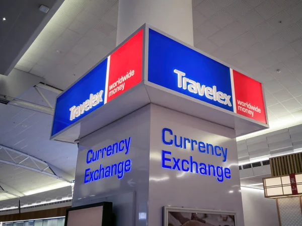 Auckland Nieuw Zeeland Oktober 2019 Zicht Travelex Valuta Exchange Teken — Stockfoto