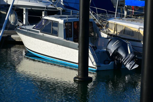 Окленд Новая Зеландия Июня 2020 Года Вид Гавань Лодки Half — стоковое фото