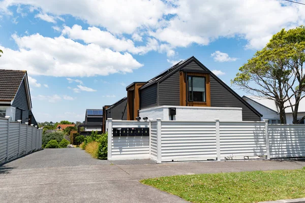 Auckland Nouvelle Zélande Décembre 2019 Vue Des Maisons Typiques Centre Images De Stock Libres De Droits