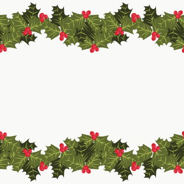 Holly kusursuz sınır vektörü çizimi 