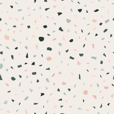  Kusursuz soyut terrazzo deseni. Tekstil veya kitap kapakları için yaratıcı illüstrasyon, imalat, duvar kağıtları, baskı, hediye paketi, döşeme