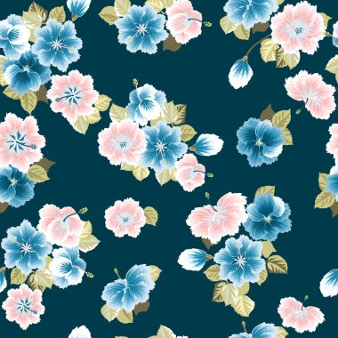 Küçük ölçekli sevimli amber çiçekleri içinde kusursuz bir desen. Tekstil, kumaş imalatı, duvar kağıdı, kapaklar, yüzey, baskı, hediye paketi, koleksiyon defteri, dekupaj.