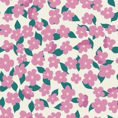 Küçük saf çiçekler kusursuz desen. Kaotik düzen. Özgürlük tarzında yaz modasına uygun çiçek geçmişi. Tekstil, duvar kağıdı, yüzey, baskı, hediye paketi, hatıra defteri, dekupaj