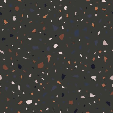  Kusursuz soyut terrazzo deseni. Tekstil veya kitap kapakları için yaratıcı illüstrasyon, imalat, duvar kağıtları, baskı, hediye paketi, döşeme