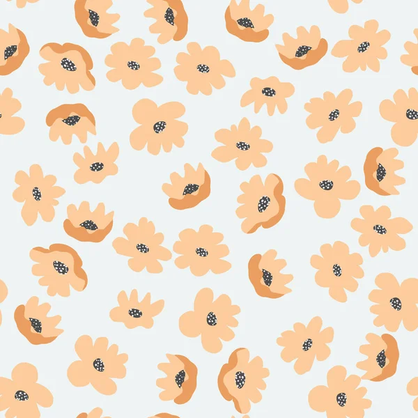 Μικρά Αφελή Λουλούδια Χωρίς Ραφή Μοτίβο Χαοτική Τάξη Summer Trendy — Διανυσματικό Αρχείο