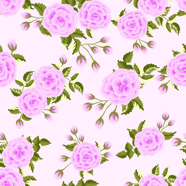 Patrón Floral Sin Costuras Con Rosas Silvestres Colores Moda — Vector de stock