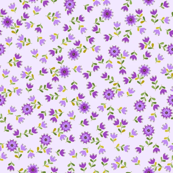 Padrão Bonito Simples Flores Pequenas Fundo Sem Costura Floral Para —  Vetores de Stock