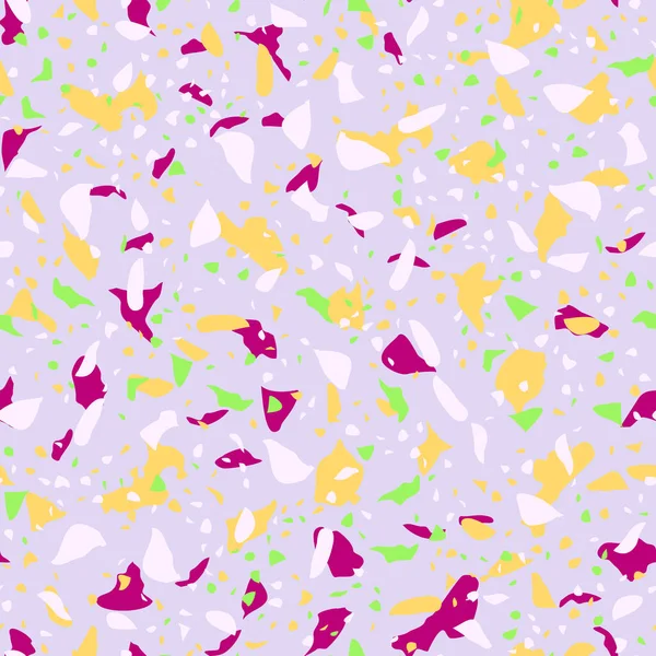 Fundo Confete Abstrato Padrão Terrazzo Sem Costura — Vetor de Stock