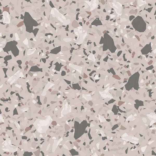 Confettis Abstraits Modèle Terrazzo Sans Couture — Image vectorielle