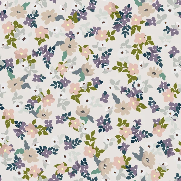 Petites Fleurs Naïves Motif Sans Couture Ordre Chaotique Fond Floral — Image vectorielle