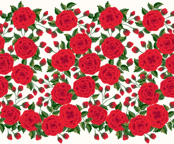 无缝花花纹野玫瑰 时髦的色彩 — 图库矢量图片