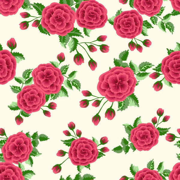 Нежный Цветочный Узор Дикими Розами Модные Цвета — стоковый вектор