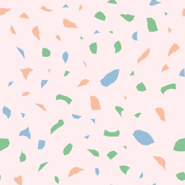 Kusursuz soyut terrazzo deseni. Tekstil veya kitap kapakları için yaratıcı illüstrasyon, imalat, duvar kağıtları, baskı, hediye paketi, döşeme