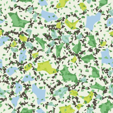 Kusursuz soyut terrazzo deseni. Tekstil veya kitap kapakları için yaratıcı illüstrasyon, imalat, duvar kağıtları, baskı, hediye paketi, döşeme