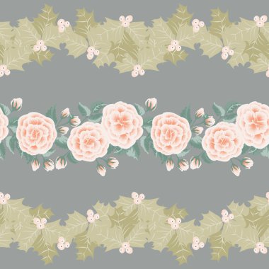  Şirin bitki kenarı. Çiçek desenli elbise izi. Duvar kağıtları, baskı, hediye paketi ve yapıştırma kitabı için çiçek tasarımı.