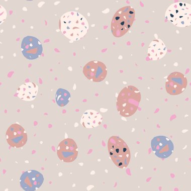 Kusursuz soyut terrazzo deseni. Tekstil veya kitap kapakları için yaratıcı illüstrasyon, imalat, duvar kağıtları, baskı, hediye paketi, döşeme