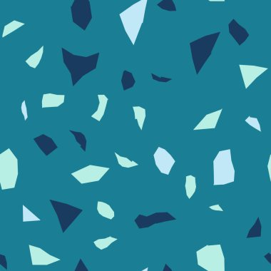 Kusursuz soyut terrazzo deseni. Tekstil veya kitap kapakları için yaratıcı illüstrasyon, imalat, duvar kağıtları, baskı, hediye paketi, döşeme