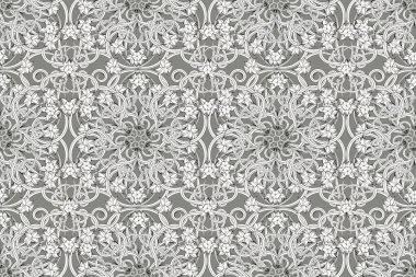 Art Nouveau tarzı. Duvar kâğıdı için çiçekli, büyüleyici bir arka plan
