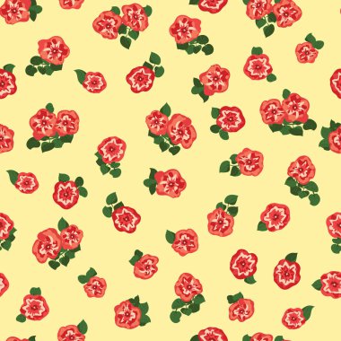 Şirin petunyalardan oluşan küçük çiçeklerle harika, pürüzsüz bir sınır. Düzenli olarak. Ev tekstil, iç mekan, çarşaf için çiçek arkaplan.