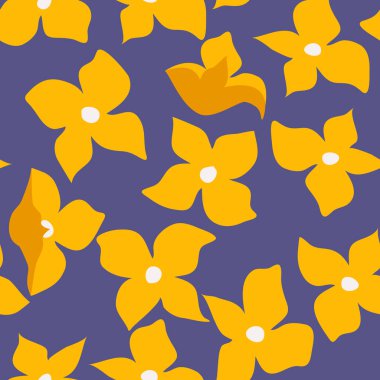  Küçük saf çiçekler kusursuz desen. Kaotik düzen. Özgürlük tarzında yaz modasına uygun çiçek geçmişi. Tekstil, duvar kağıdı, yüzey, baskı, hediye paketi, hatıra defteri, dekupaj