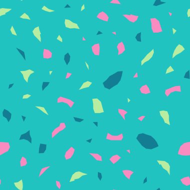 Kusursuz soyut terrazzo deseni. Tekstil veya kitap kapakları için yaratıcı illüstrasyon, imalat, duvar kağıtları, baskı, hediye paketi, döşeme