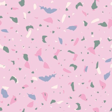 Kusursuz soyut terrazzo deseni. Tekstil veya kitap kapakları için yaratıcı illüstrasyon, imalat, duvar kağıtları, baskı, hediye paketi, döşeme