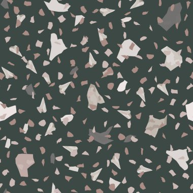 Kusursuz soyut terrazzo deseni. Tekstil veya kitap kapakları için yaratıcı illüstrasyon, imalat, duvar kağıtları, baskı, hediye paketi, döşeme