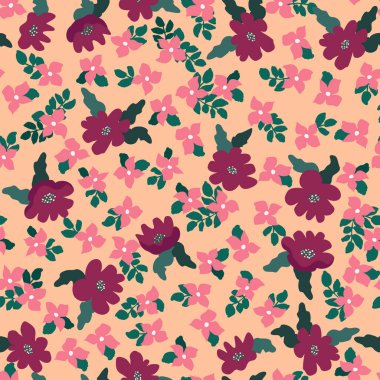  Küçük saf çiçekler kusursuz desen. Kaotik düzen. Özgürlük tarzında yaz modasına uygun çiçek geçmişi. Tekstil, duvar kağıdı, yüzey, baskı, hediye paketi, hatıra defteri, dekupaj