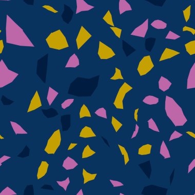 Kusursuz soyut terrazzo deseni. Tekstil veya kitap kapakları için yaratıcı illüstrasyon, imalat, duvar kağıtları, baskı, hediye paketi, döşeme